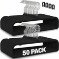 ZAKUTO Velvet Pants Hangers 50 Pack – Non-Slip Space Saving with 20 Hooks
