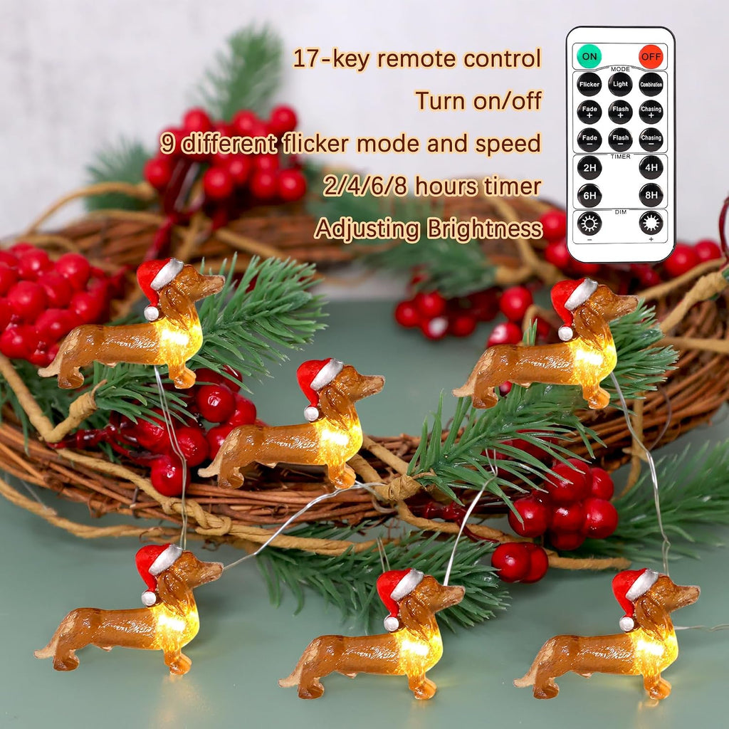 Impress Life Dachshund Dog Christmas String Lights