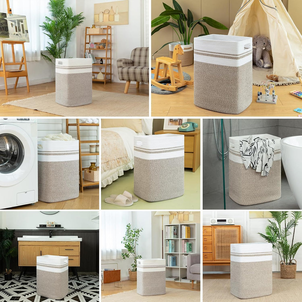 OIAHOMY 91L Laundry Hamper, XXXLarge Collapsible Laundry Basket Yellow