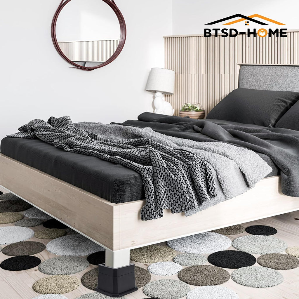 BTSD-home Adjustable Bed Risers 2, 3 or 4 Inch