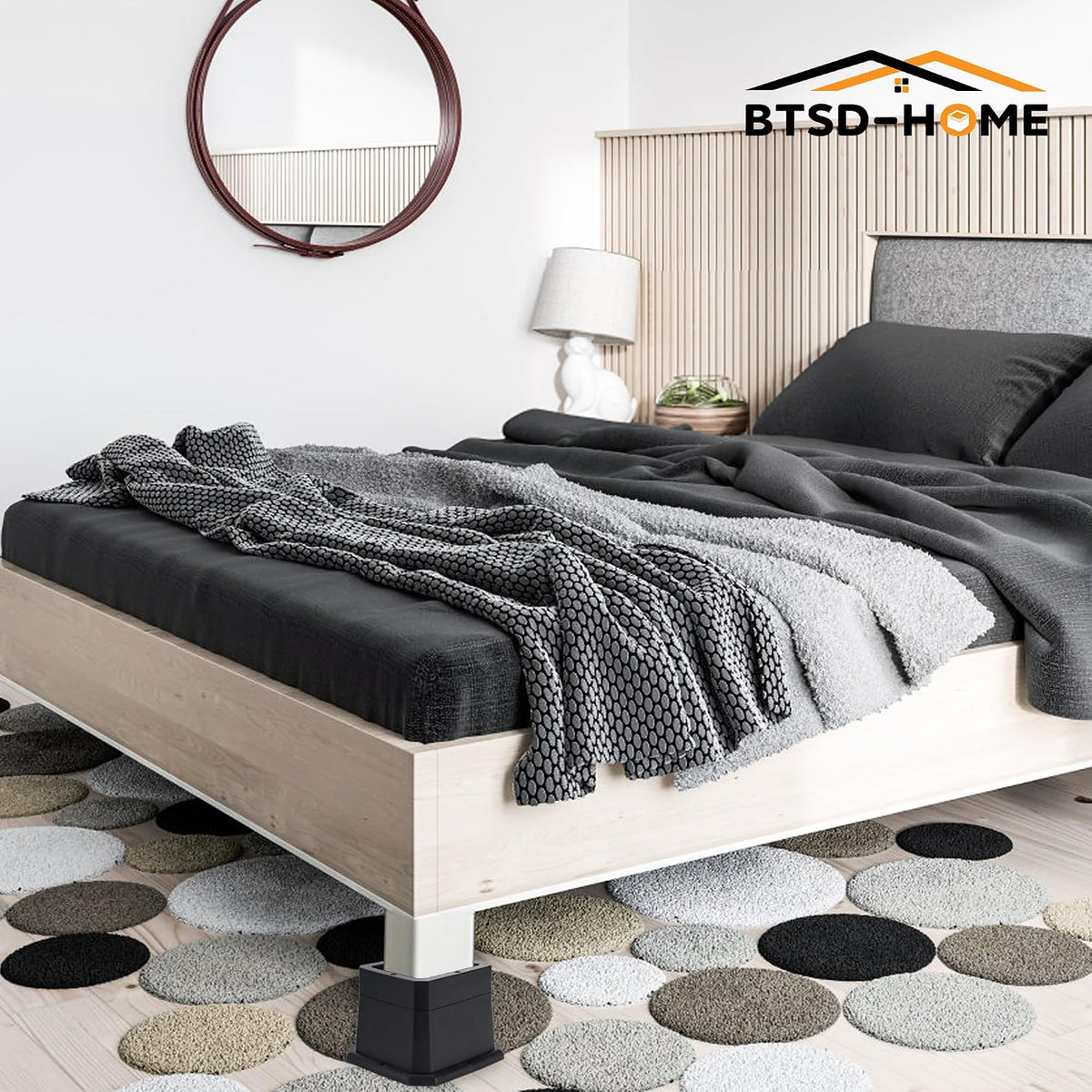 BTSD-home Adjustable Bed Risers 2, 3 or 4 Inch