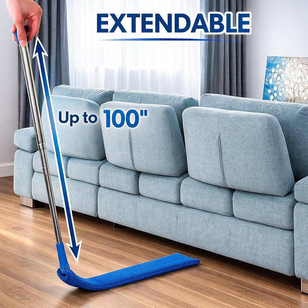 Retractable Gap Dust Cleaner with Extension Pole & 3 Microfiber Cloths