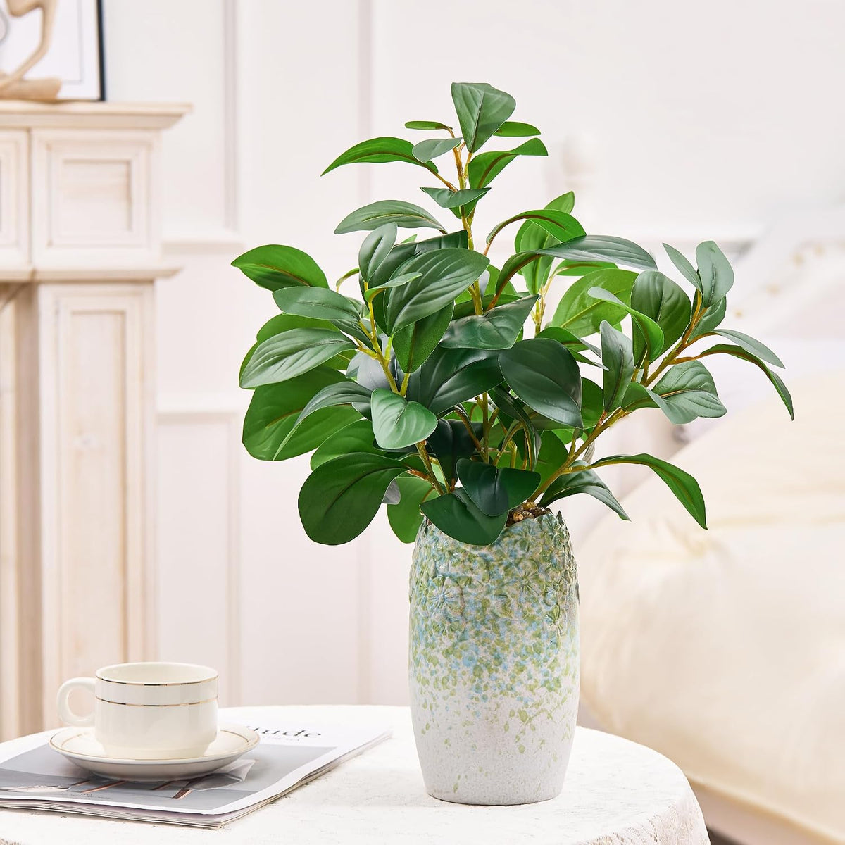 17" Artificial Eucalyptus Plant Realistic Faux Greenery Desk Office Decor