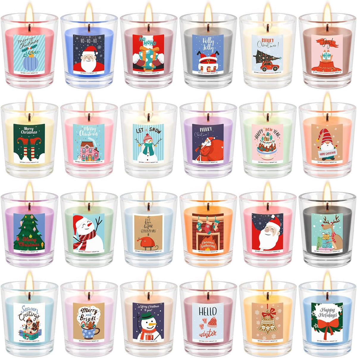 Candle Advent Calendar 2026, 24-Day Scented Candle Gift Set for Women