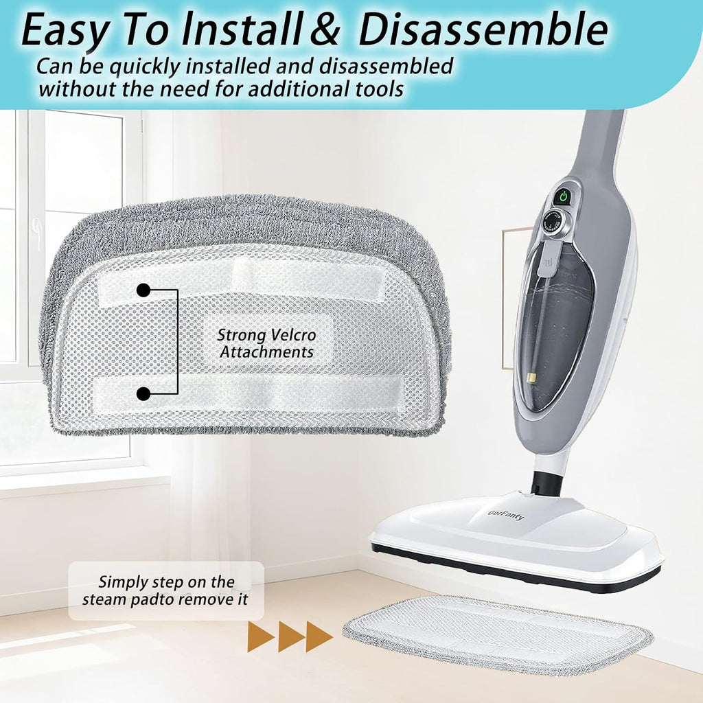 Steam Mop Pads, 4 Pack Microfiber Washable Replacements