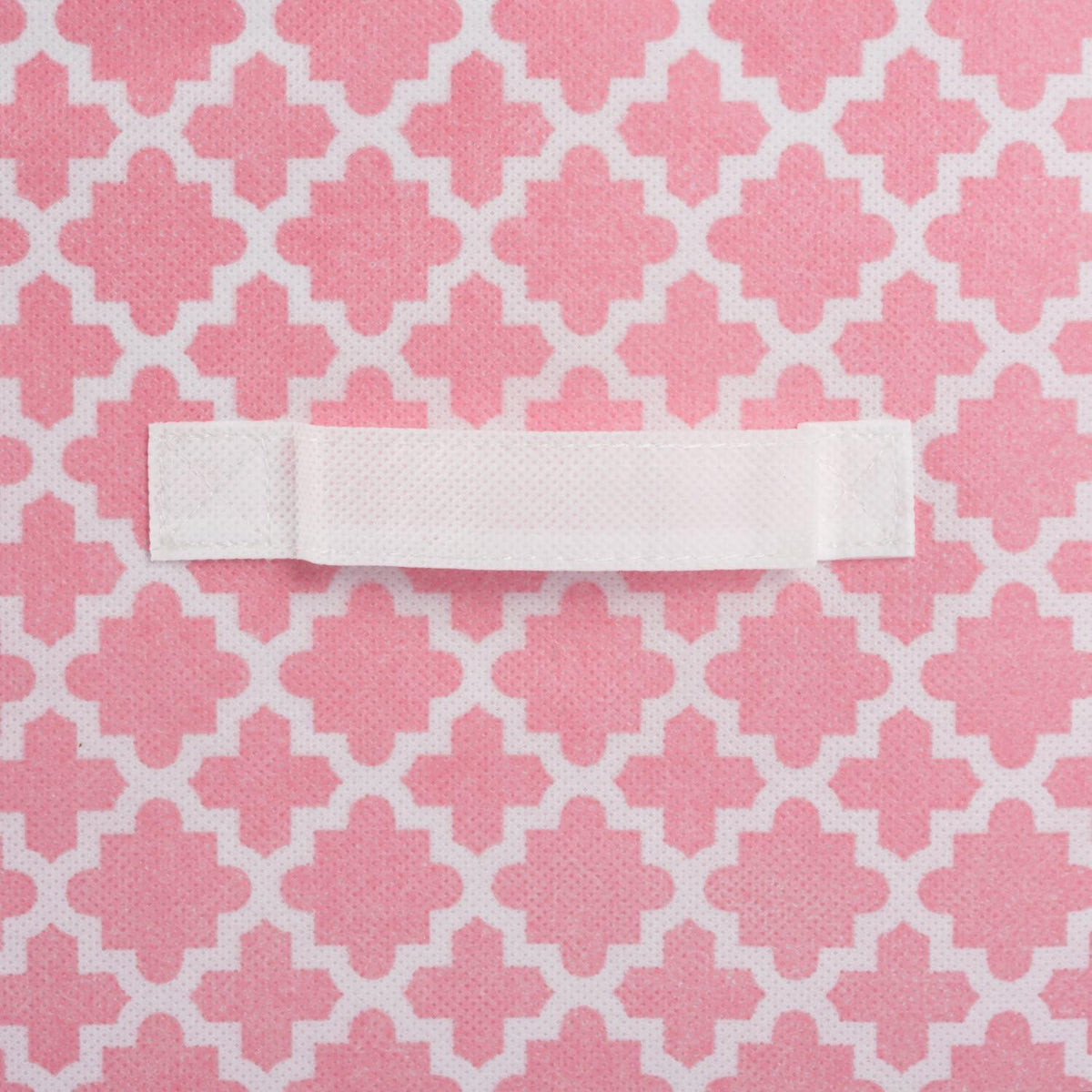 DII Non Woven Polyester Storage Bin, Lattice, Pink Sorbet, Small Set of 4
