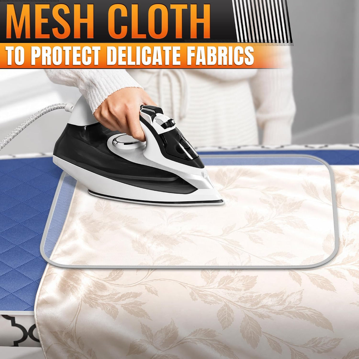 3-in-1 Ironing Mat for Table Top, 39.2" x 17.9", Magnetic Edges