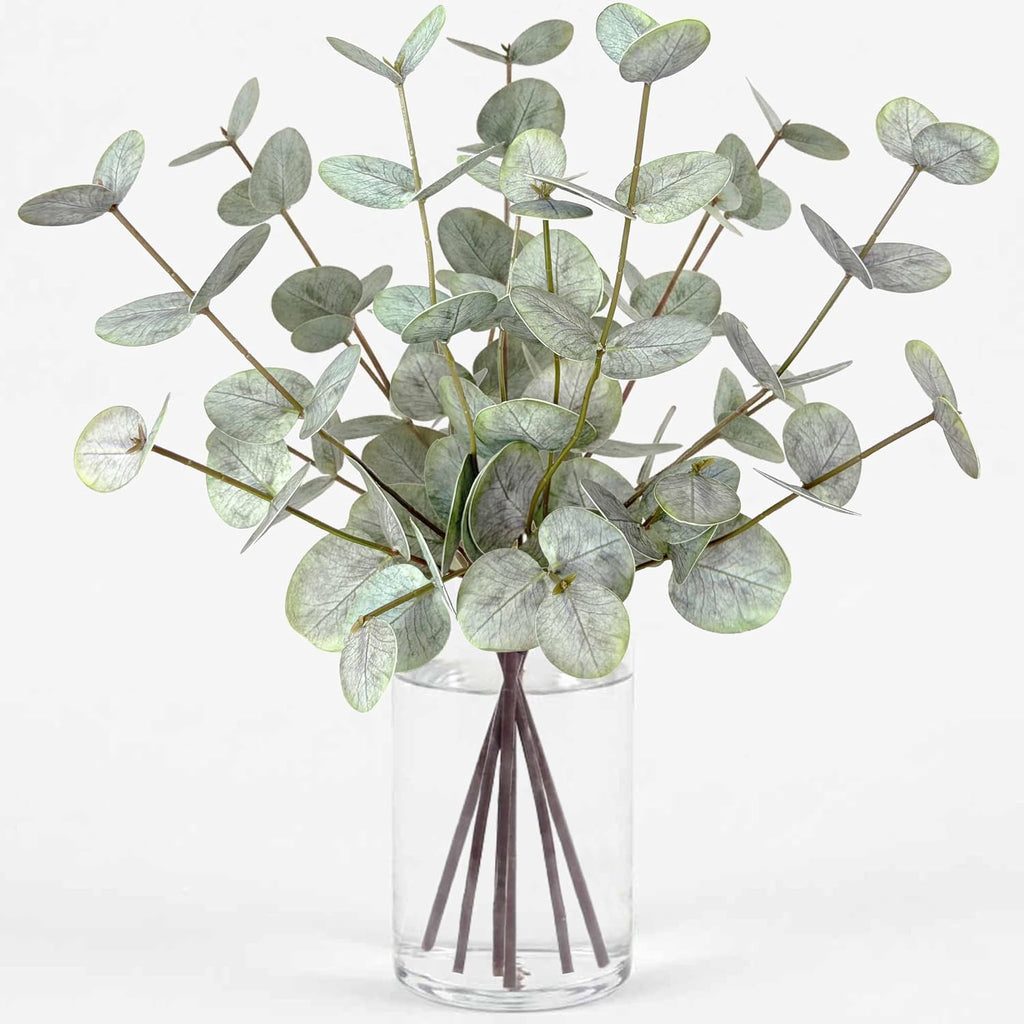 WEALD TRIBE 6PCS 19.2" Artificial Eucalyptus for Shower Stems Branches