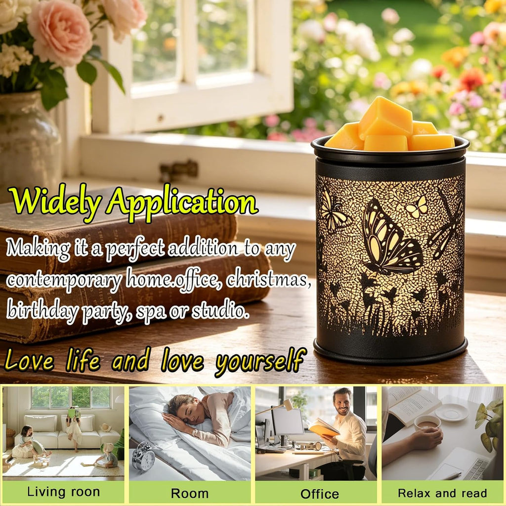 scentsy Wax Warmer for Scented Wax melt Warmer Wax Melter for Candle Making lamp Candle Warmer Plate Oil Burner for Home Decor and Gifts for Holiday （Dragonfly/Butterfly）…