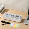 Cable Organizer Storage Box 8 Larger Case Cable Box with Cable Straps and Label Stickers, Travel Cord Organizer for Charging Cables, USB Wires, Earphones – Drawer Organization for Home & Office
