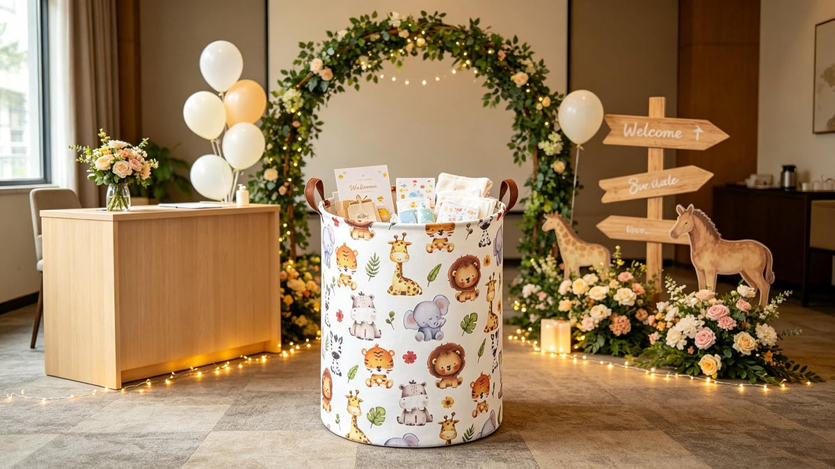Kids Laundry Hamper,Baby Laundry Basket Animal Storage Baskets for Kids Room Decor,Nursery Hamper,Bedroom,Toy Organizer,(Cute Animal)