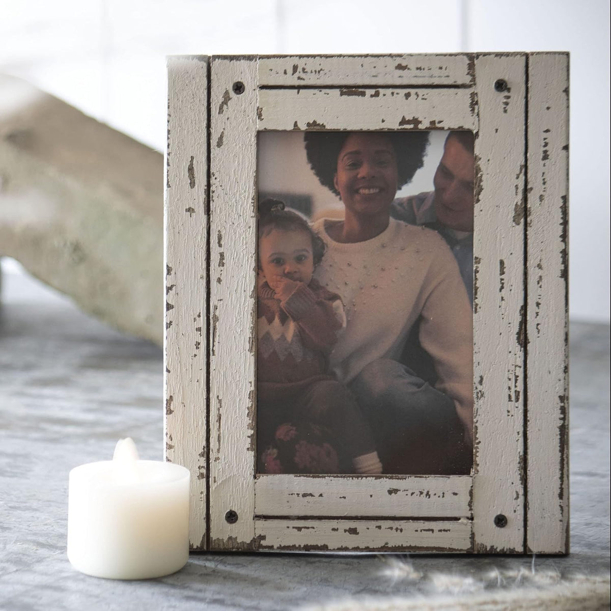 Foreside Home & Garden FFRD06190 4X6 Heartland Photo Frame White