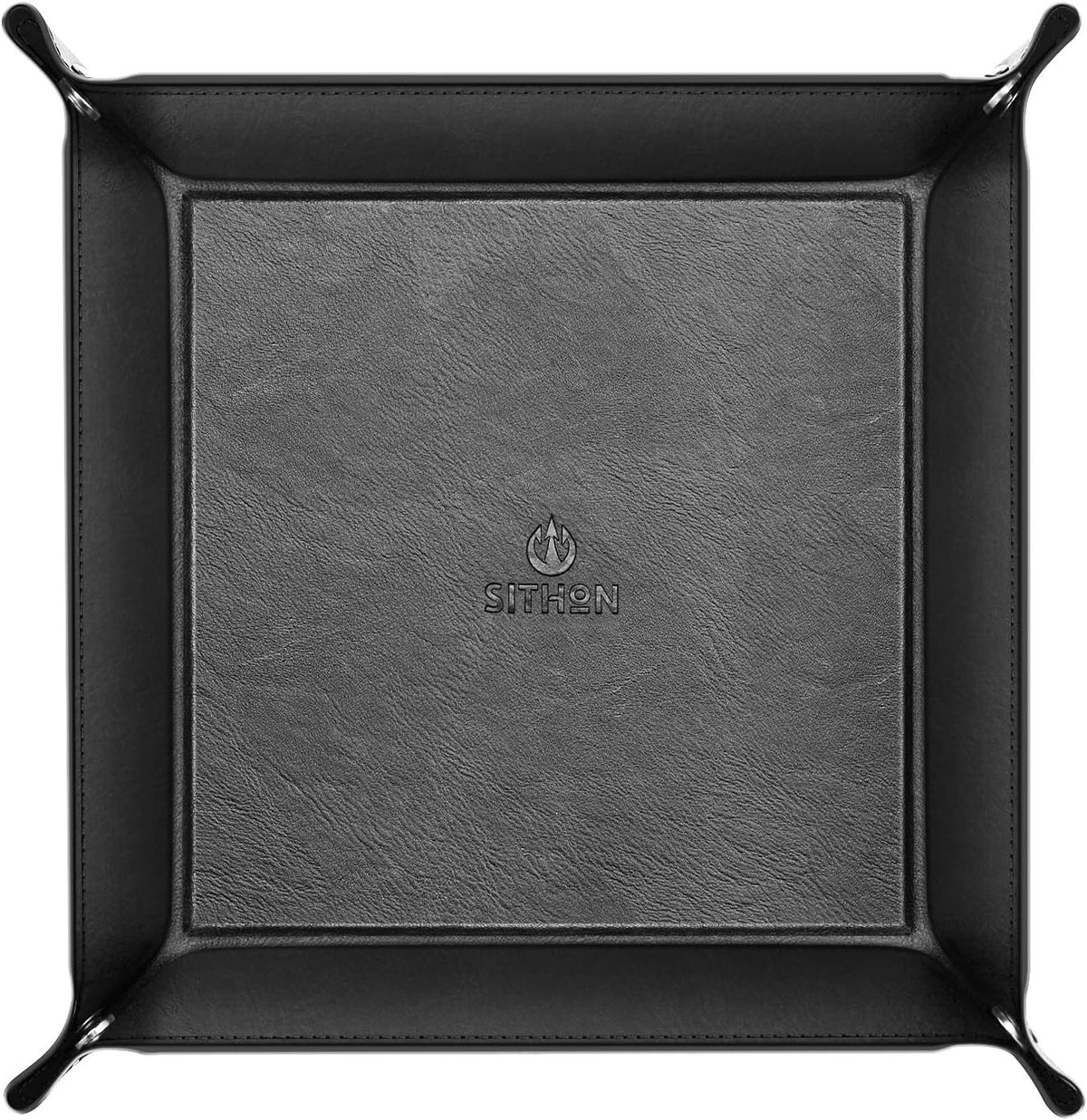 SITHON Valet Tray Desktop Storage Organizer PU Leather Catchall Tray
