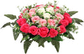 Lodou Artificial Cemetery Flowers,Silk Memorial Cake for Cemetery,Artificial Flower Centrepieces for Tables,Artificial Rose Graveyard Memorial Flowers for Headstones Decoration (Pink)