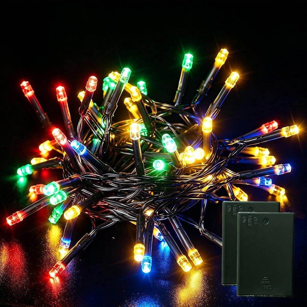 2 Pack Battery Operated String Lights - 9.8ft 30 LEDs Multicolor
