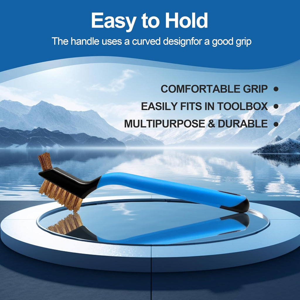 Mini Wire Brush Set 6Pcs - Nylon/Brass/Stainless Steel Bristles
