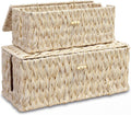 efluky 2 Pack Plastic Hand-Woven Cable Management Box