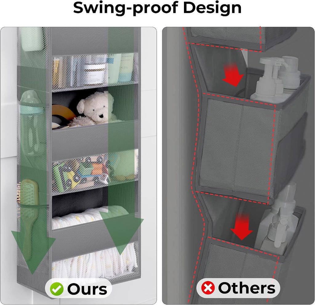 GRANNY SAYS Over the Door Organizer, 4-Shelf Behind the Door Storage