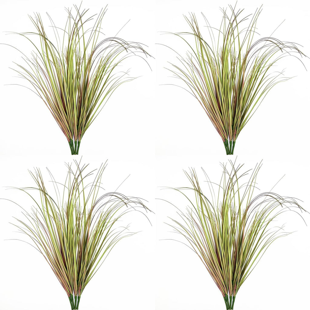CATTREE Fake Wheat Grass Plants Artificial Greenery Tall Shrubs 16 Bundles, Outdoor Decor Faux Plastic Leaves Bushes for Indoor Office Garden Wedding Party Vase Filler DIY Decorations, Purple 16 Pcs