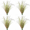 CATTREE Fake Wheat Grass Plants Artificial Greenery Tall Shrubs 16 Bundles, Outdoor Decor Faux Plastic Leaves Bushes for Indoor Office Garden Wedding Party Vase Filler DIY Decorations, Purple 16 Pcs
