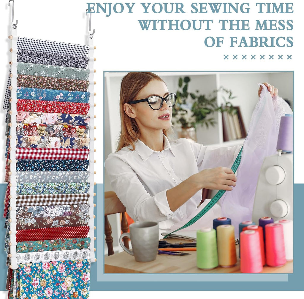 Sewing Room Hanging Wall Fabric Organizer, 16.5 Inch