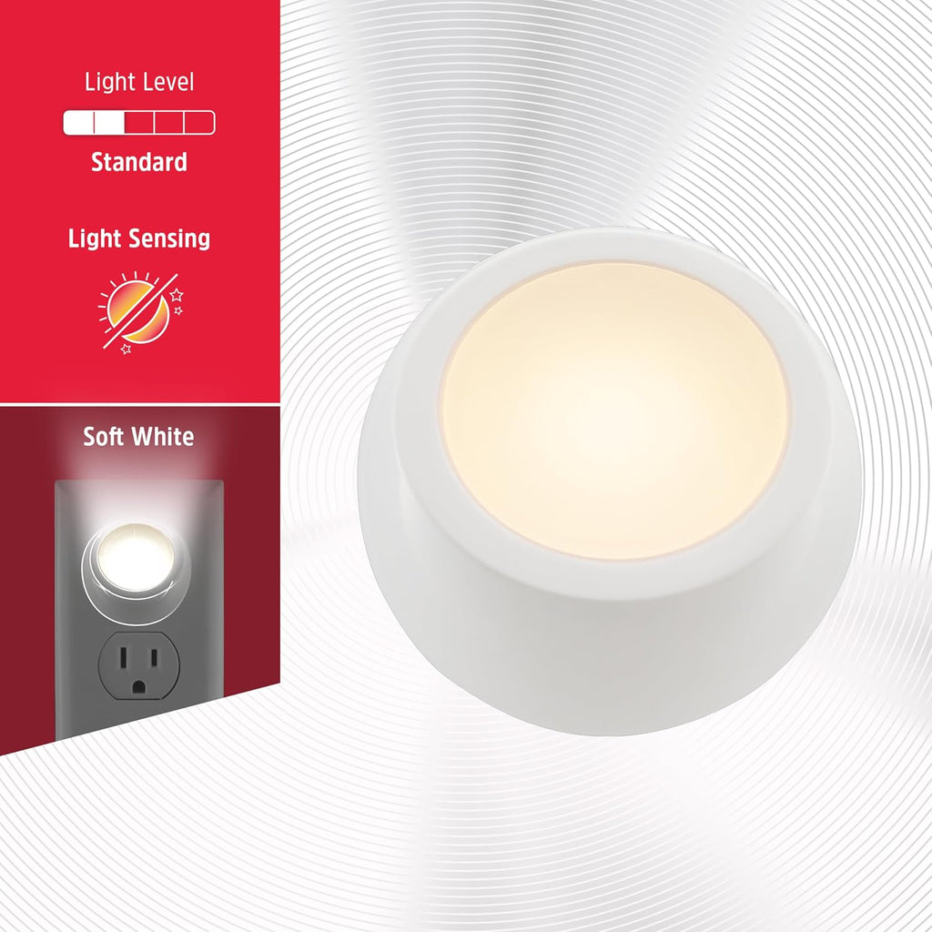 Energizer LED Rotating Night Lights Plug Into Wall Dusk to Dawn Sensor Home Decor Apartment Essentials Ambient Lighting Nightlight 40293(Pack of 16)