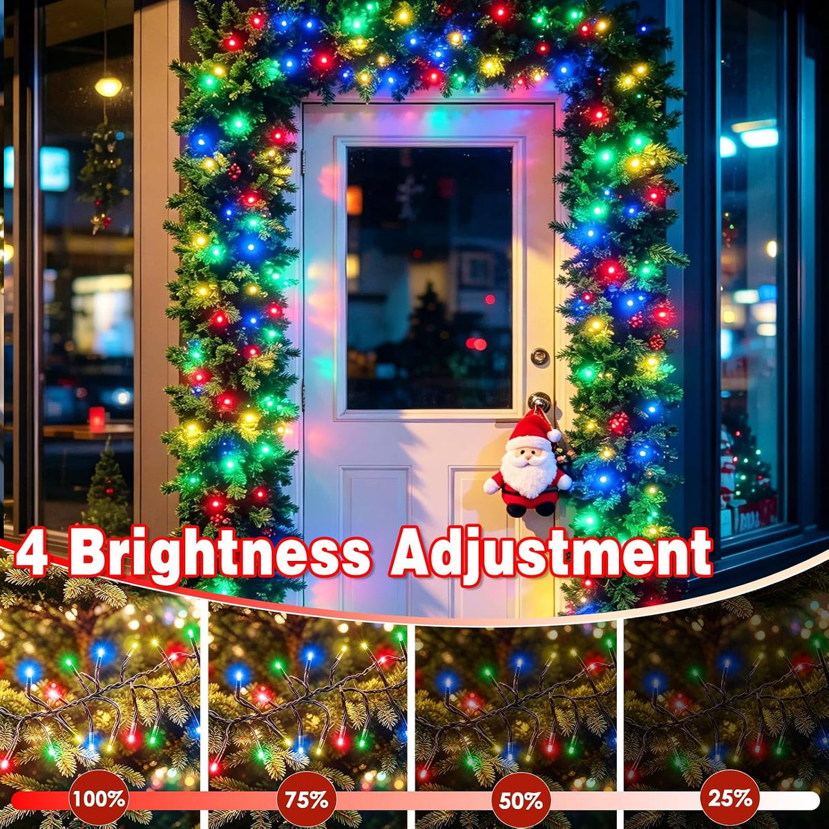Christmas Cluster Lights 40 FT 800 LED Firecracker String Lights Multicolor