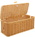 Cable Management Box, Handmade Rattan Cable Organizer Cord Basket