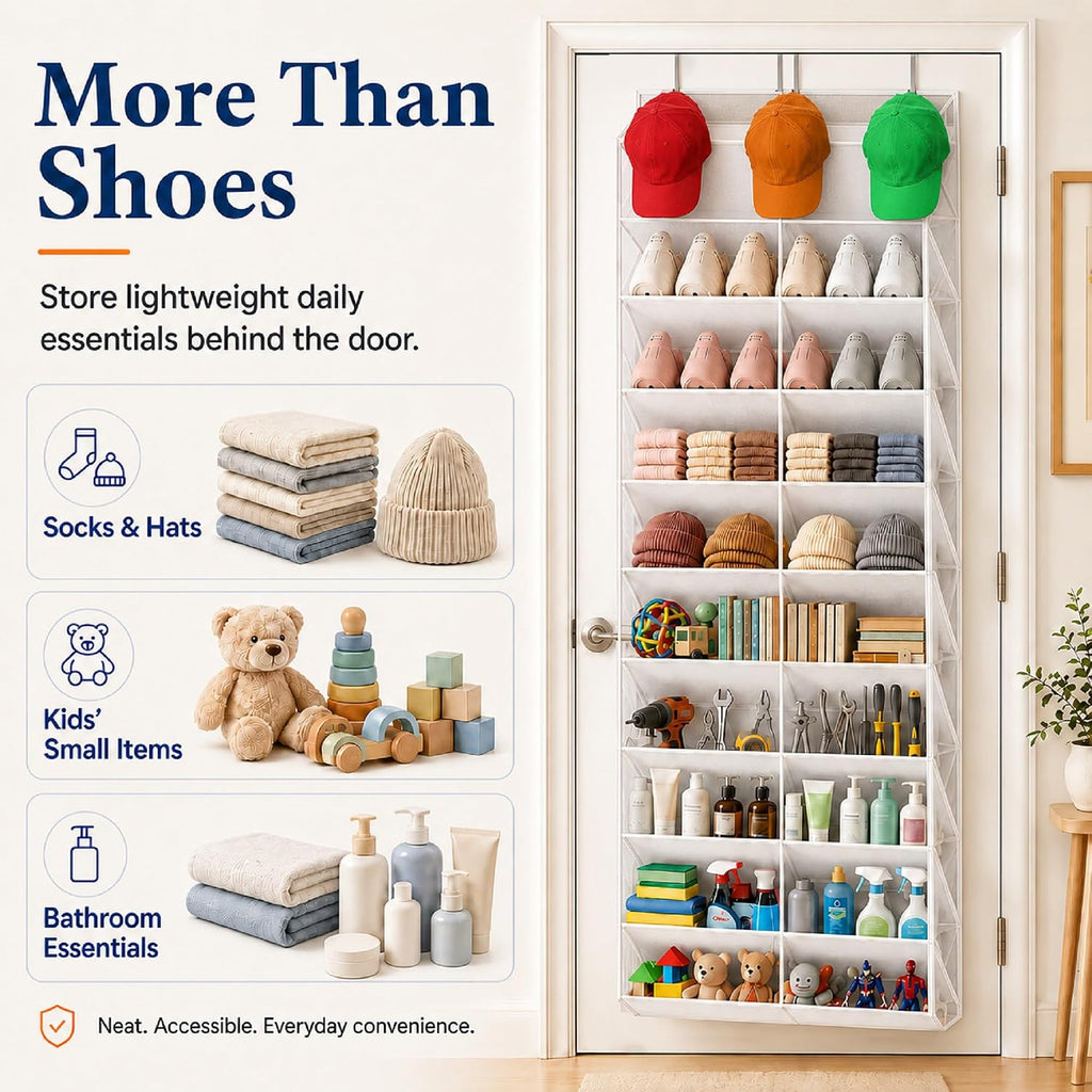 Over the Door Shoe Organizer 10-Tier Shoe Rack, 20–30 Pairs