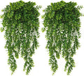 Artificial Hanging Plants, Fake Hanging Vines Plastic Greenery Garland Faux Ivy Leaves Vine Flowers for Outdoor Decor Indoor Home Garden Christmas Party Wedding DIY Bedroom Wall Decorations, 4 Pack