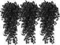SJL Black Artificial Hanging Plant Faux Ivy Flower Fake Hanging Flowers
