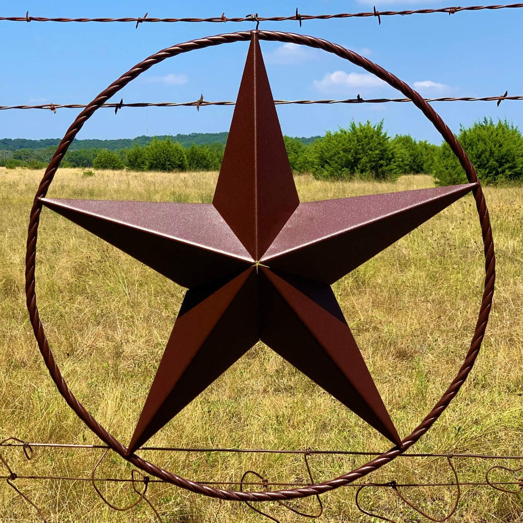 Barn Star - Metal Stars for Outside Texas Stars Art Rustic Vintage Western Country Home Farmhouse Wall Decor (24")