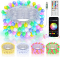 OMIKA 33FT 60 LED Color Changing Globe String Lights, Warm White & Multicolor USB Powered Smart Fairy Lights, APP & Remote Control, Music Sync, 100+ Dynamic Mode for Dorm, Classroom, Room Decor