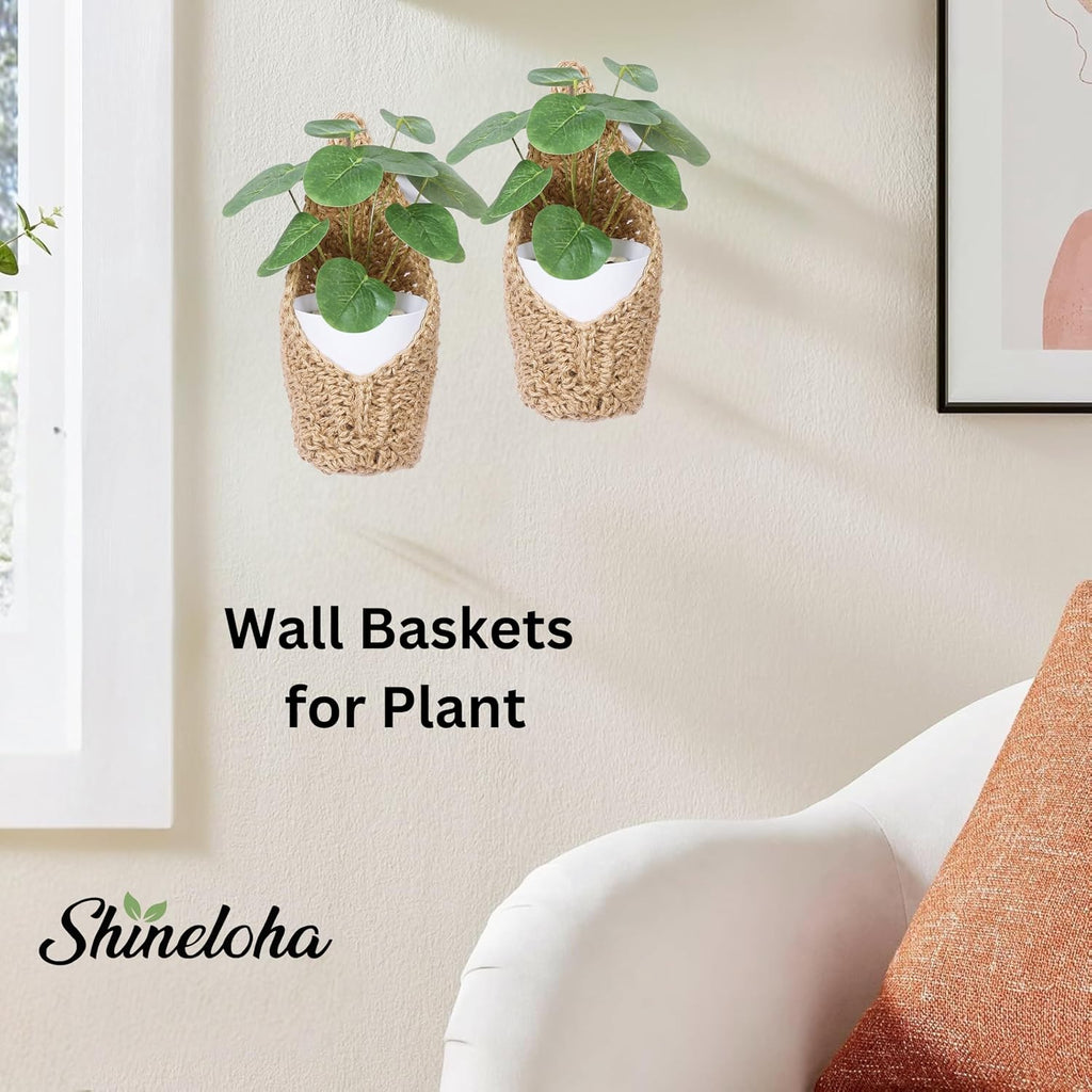 2 Pack Macrame Wall Plant Hanger for 4 inch, Wall Plant Basket