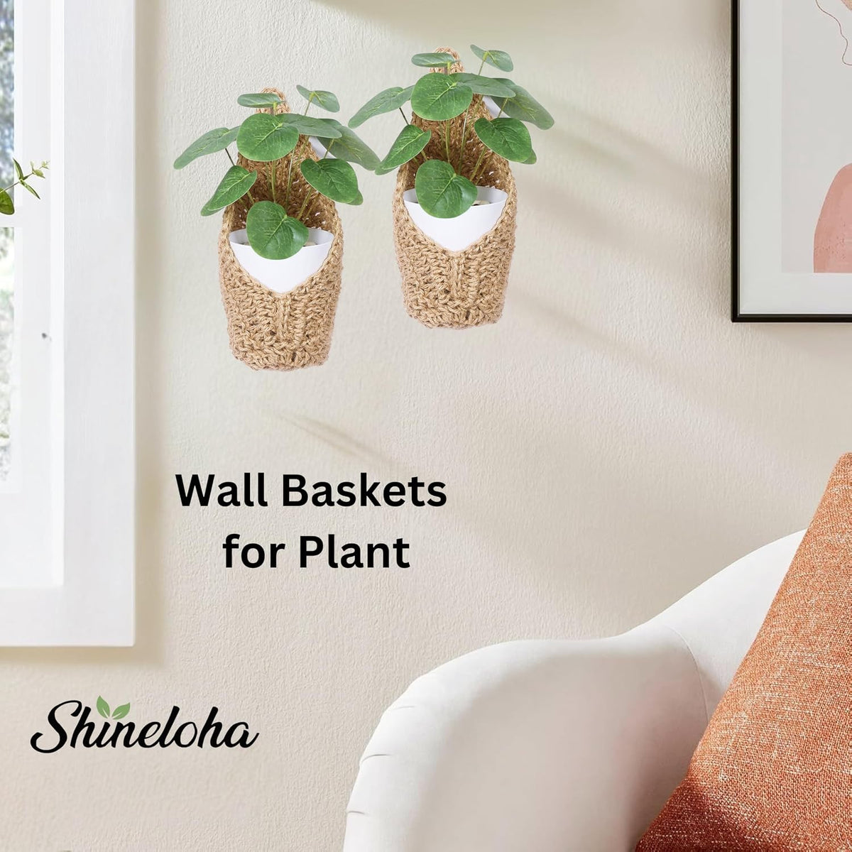 2 Pack Macrame Wall Plant Hanger for 4 inch, Wall Plant Basket