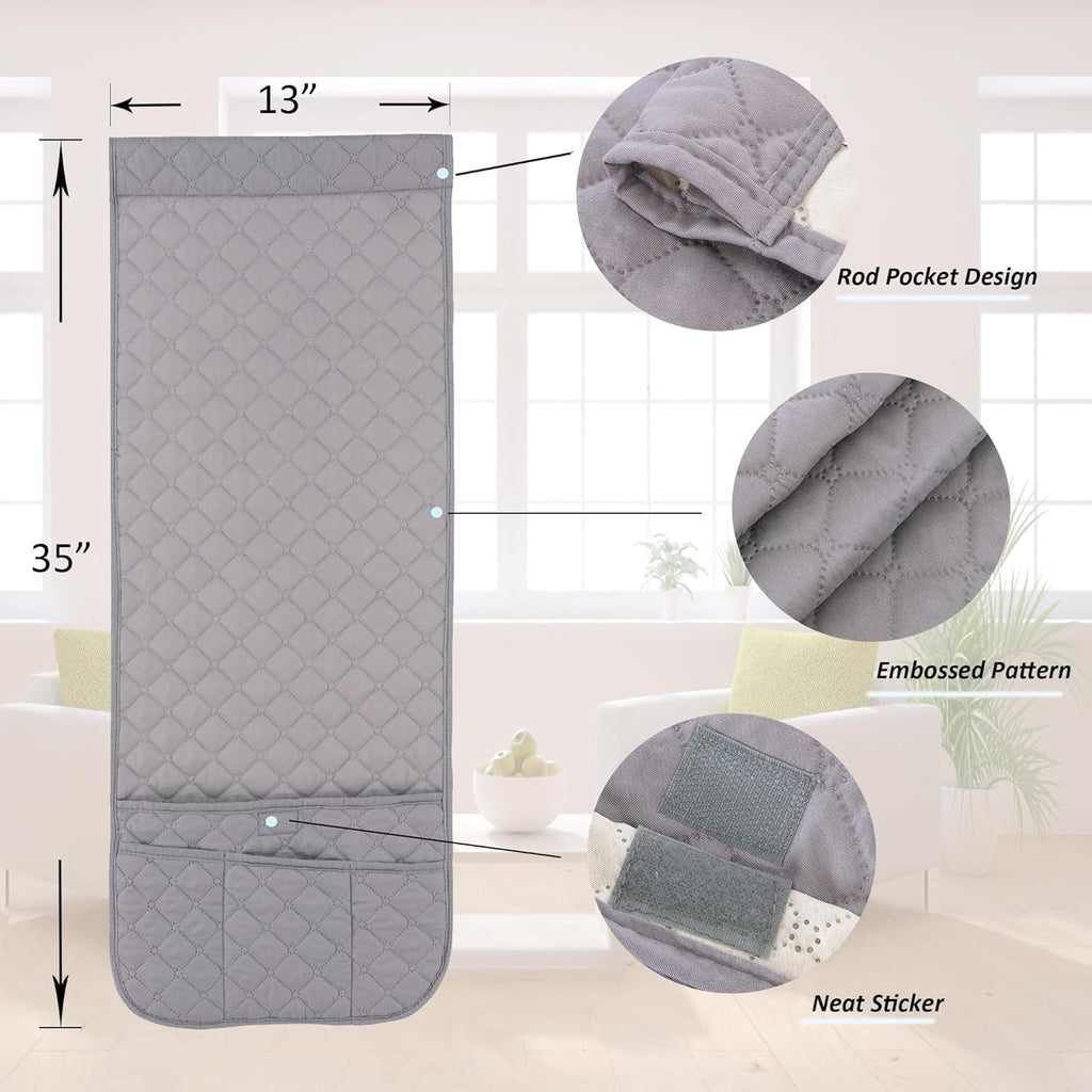 Armchair Caddy for Couch Remote Control Holder with 4 Pockets, Grey 1 Pack