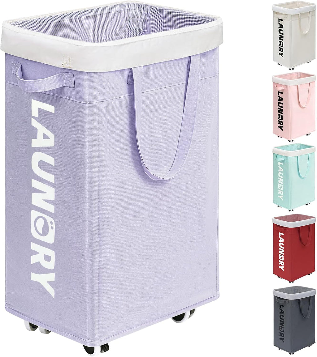 Goodpcik 75L Rolling Laundry Hamper with Wheels, Laundry Hamper for Dorm