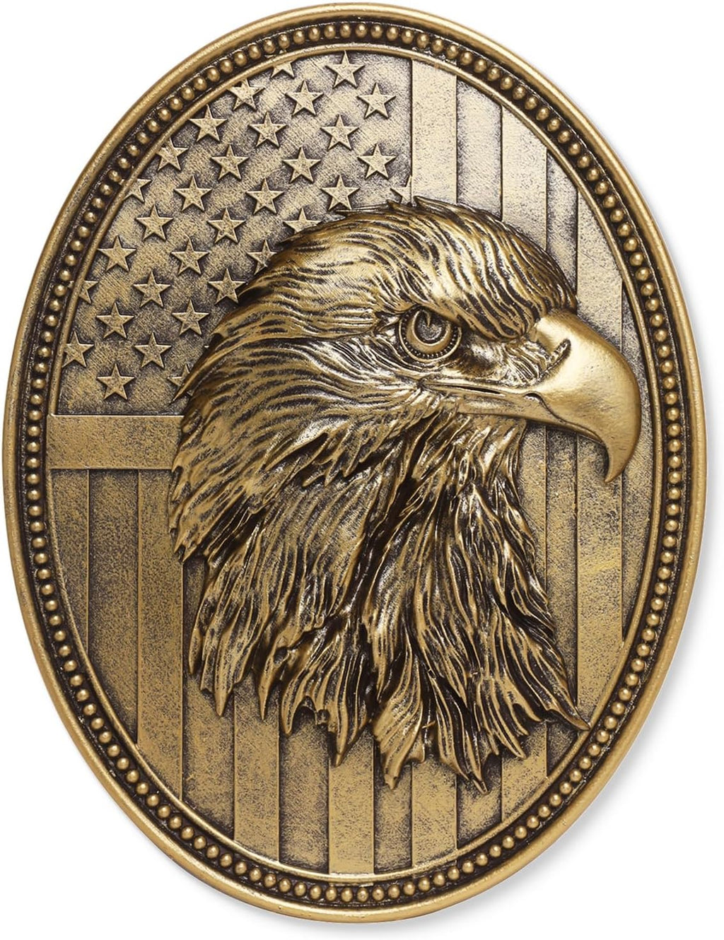 Vintage American Eagle Wall Sculpture, Antique Wall Decor, 4th of July Decor, Hand Painted Wall Decoration with Embossed Eagle Design, 250 Anniversary USA Decor, Patriotic Decoration for Bedroom Living Room Hallway, Housewarming Gifts