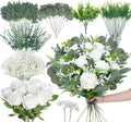 GTIDEA 150 Pcs 8 Kinds Mixed Eucalyptus Greenery Stems Flowers Bulk
