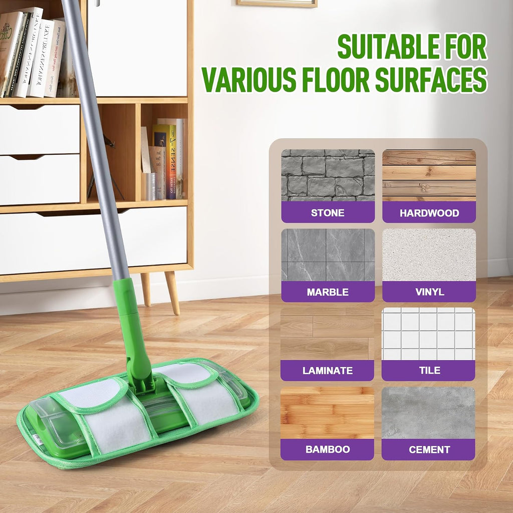 6 Pack Reusable Mop Pads for Swiffer Sweeper and WetJet Mops