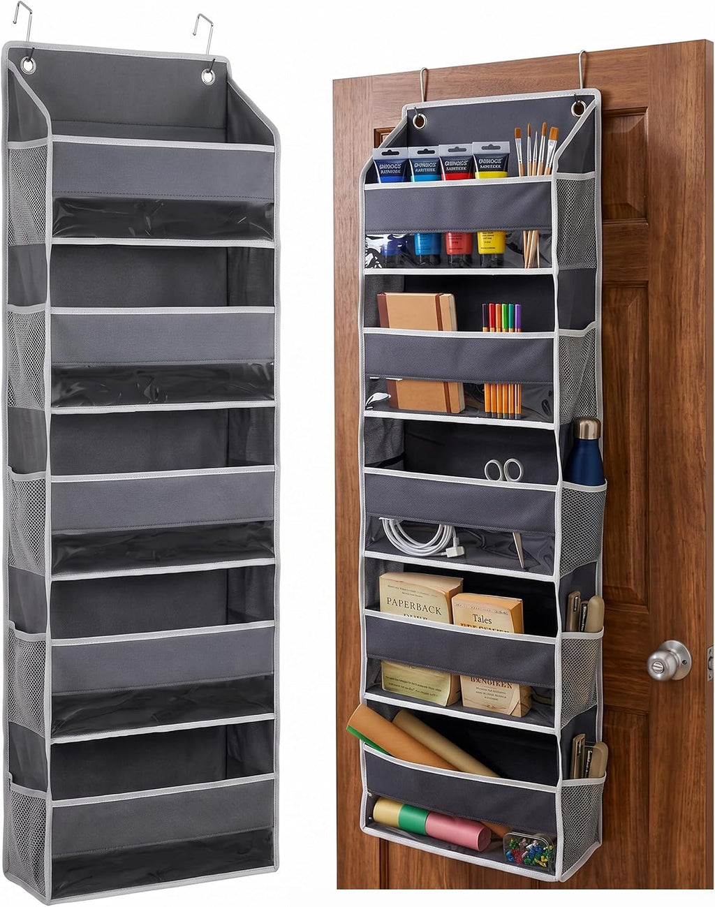 Utopia Home 5 Shelves Hanging Closet Organizer, Dark Grey, Pack of 1