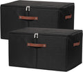 2PCS Storage Bins with Zipper Lids Decorative Lidded Basket Box