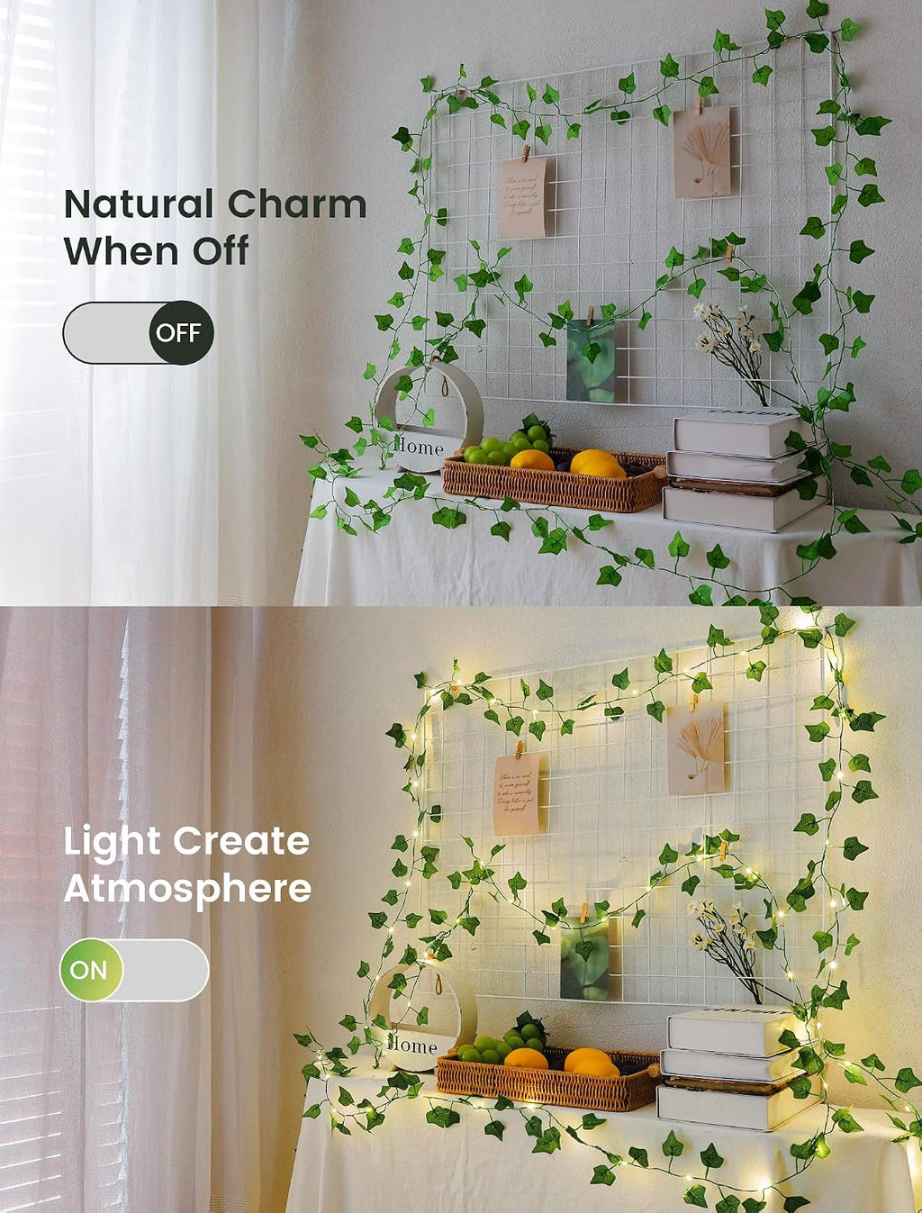 woohaha Ivy Vine with Fairy Lights USB & Battery