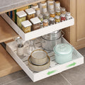 2-Pack-Expandable-Pull-Out-Cabinet-Organizers, No Drill Slide Out Drawers