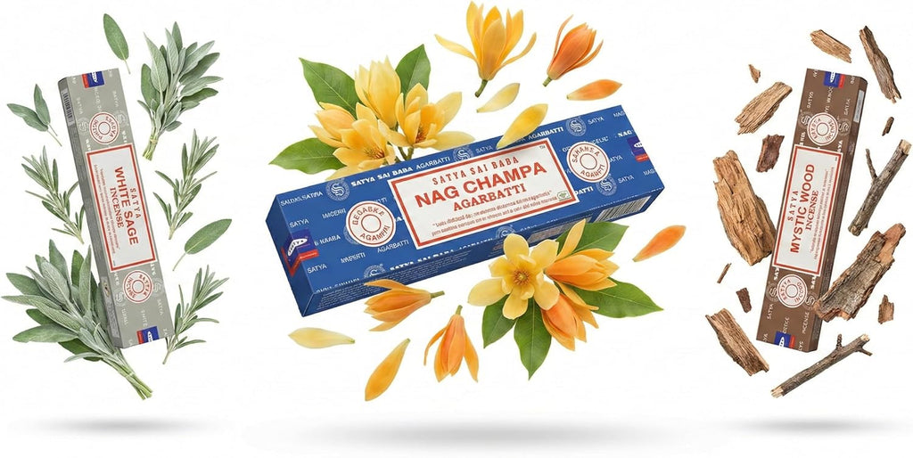 Satya Sai Baba Nag Champa Agarbatti, 250gms Hand Rolled Fine Quality Incense Sticks for Purification, Relaxation, Positivity, Yoga, Meditation (NC250 Pack of 3 -Mystic)
