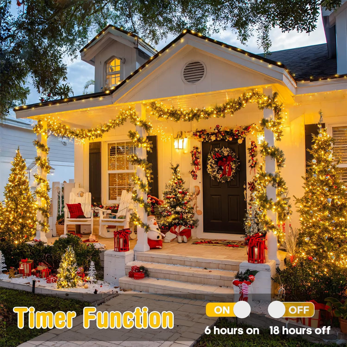 JMEXSUSS 200 LED Christmas Lights Outdoor Indoor String Lights for Bedroom