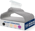 SereneLife Velvet Hangers – 150 Pack, Slim & Space Saving for Closets