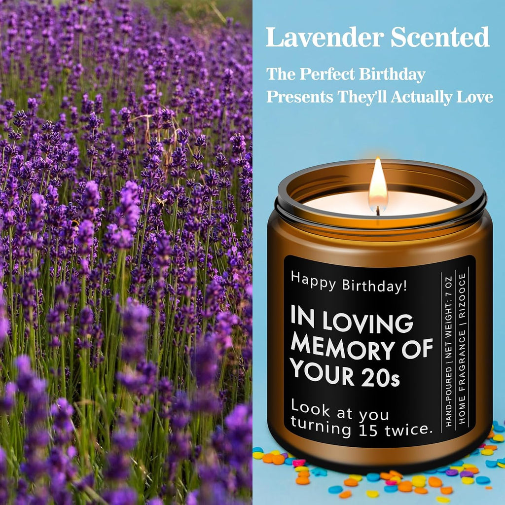 30th Birthday Gifts for Men Women, 1996 Birthday Scented Candle