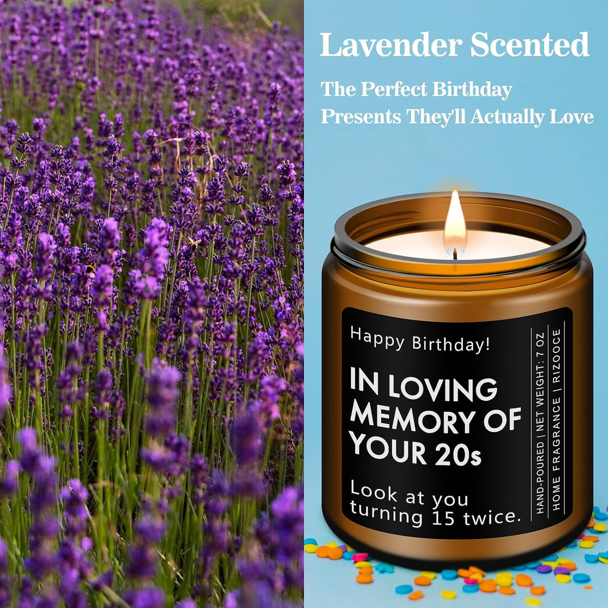 30th Birthday Gifts for Men Women, 1996 Birthday Scented Candle