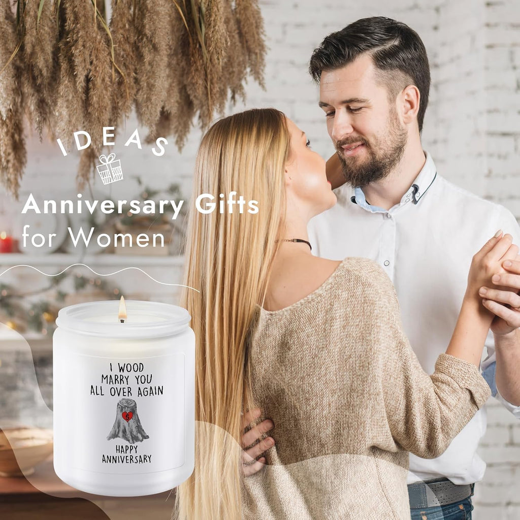 5th Anniversary Candle Gifts for Women Men - 5 Year Wedding Anniversary Candle Gifts for Couple Girlfriend Boyfriend Wife Husband - 5th Romantic Gift Gift for Her Him